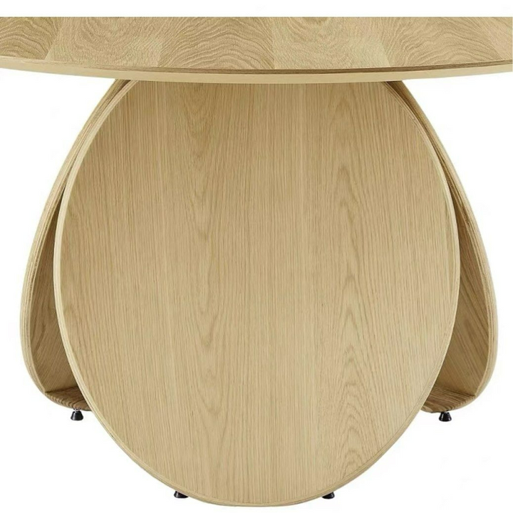 RODON Japandi Solid Wood Round Dining Table - Radical Homes Singapore