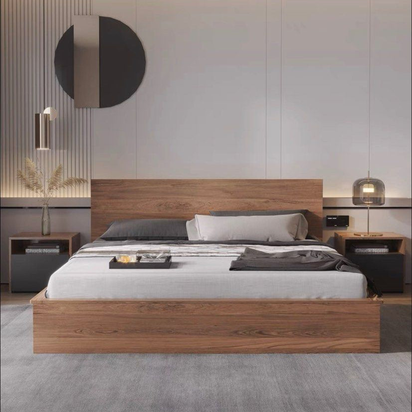 LOJE Rustic Storage Bed Frame - Radical Homes Singapore