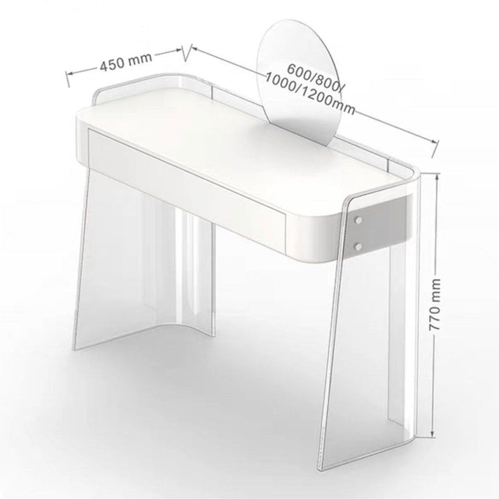 VITREYA Modern Acrylic Vanity Table - Cassa Haus Singapore