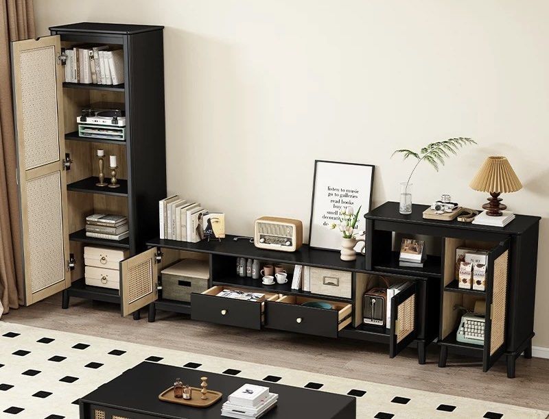 LUDO Japandi Rattan TV Console - Radical Homes Singapore