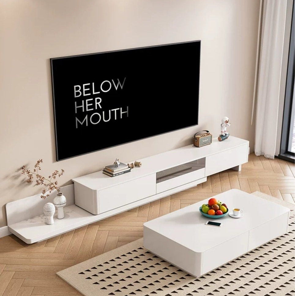 FUMIKO Japandi Extendable TV Console & Coffee Table - Radical Homes Singapore