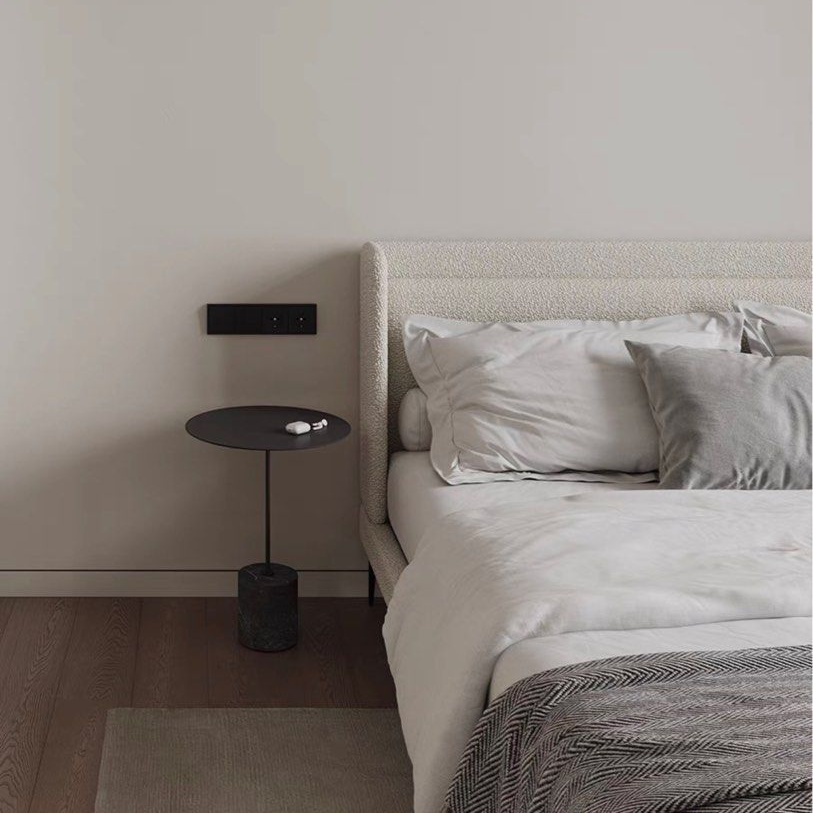 LOZAN Modern Boucle Bedframe - Radical Homes Singapore