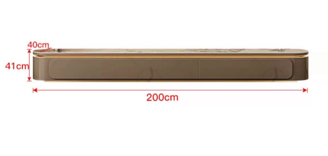 VORAK Modern Sintered Stone TV Console - Radical Homes Singapore