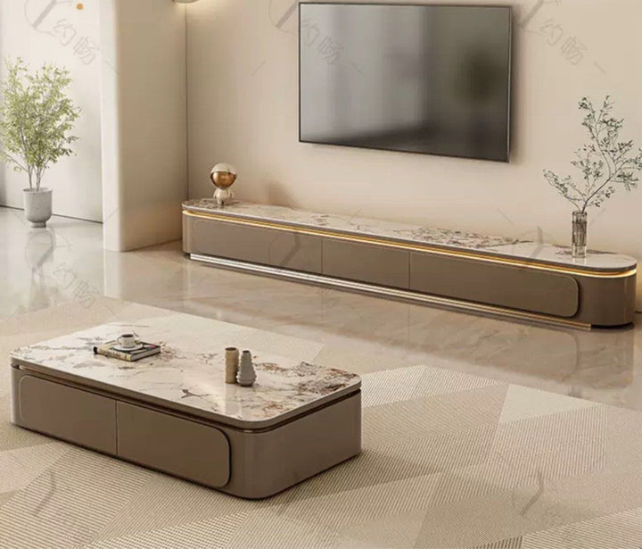 VORAK Modern Sintered Stone TV Console - Radical Homes Singapore