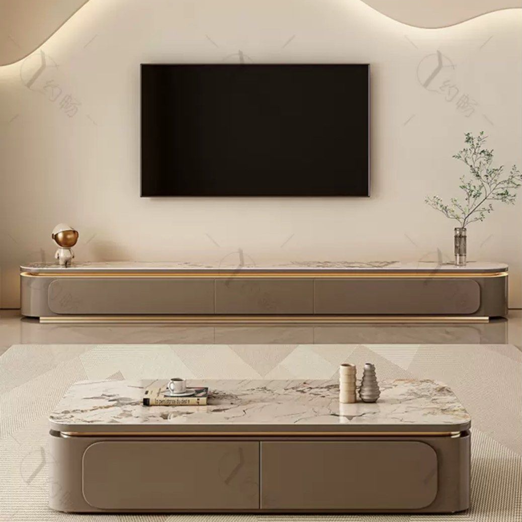 VORAK Modern Sintered Stone TV Console - Radical Homes Singapore