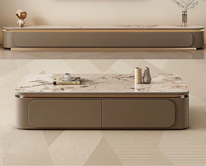 VORAK Modern Sintered Stone TV Console - Radical Homes Singapore
