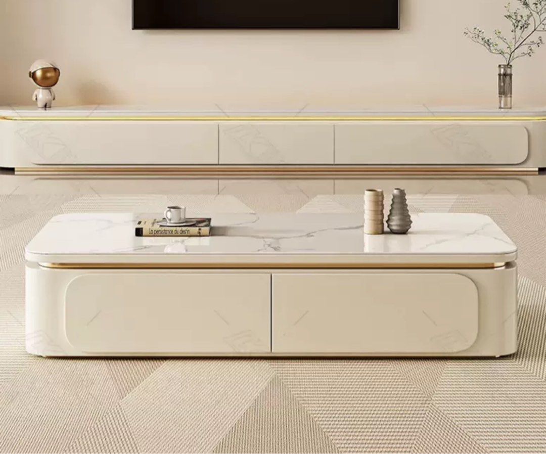 VORAK Modern Sintered Stone TV Console - Radical Homes Singapore