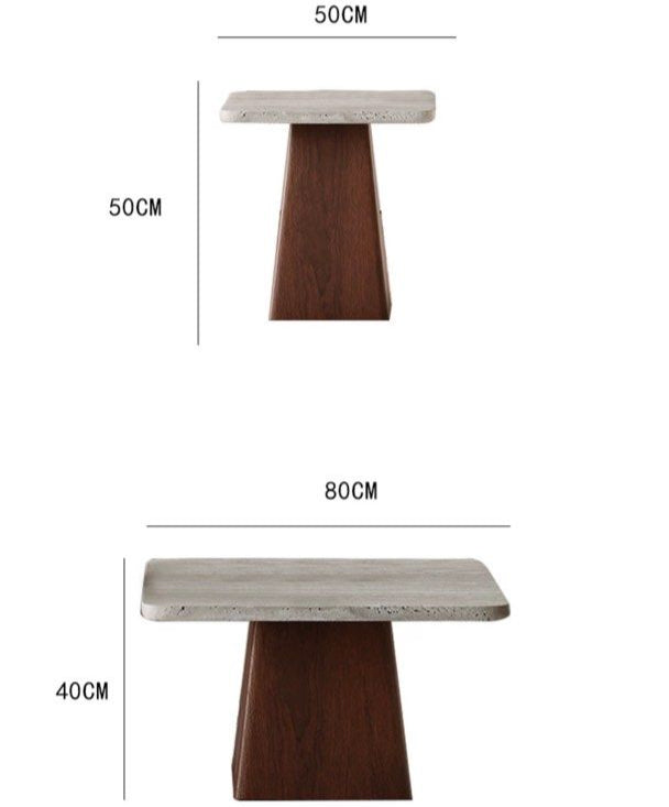 DILLARD Modern Travertine Coffee Table - Radical Homes Singapore