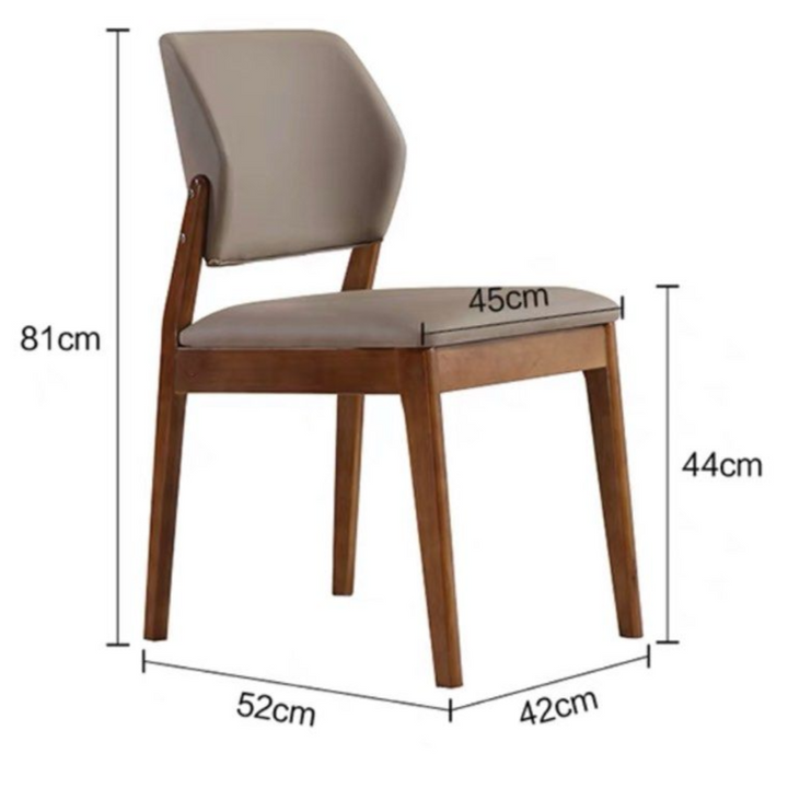 KINNEY Modern Leather Dining Chair - Radical Homes Singapore