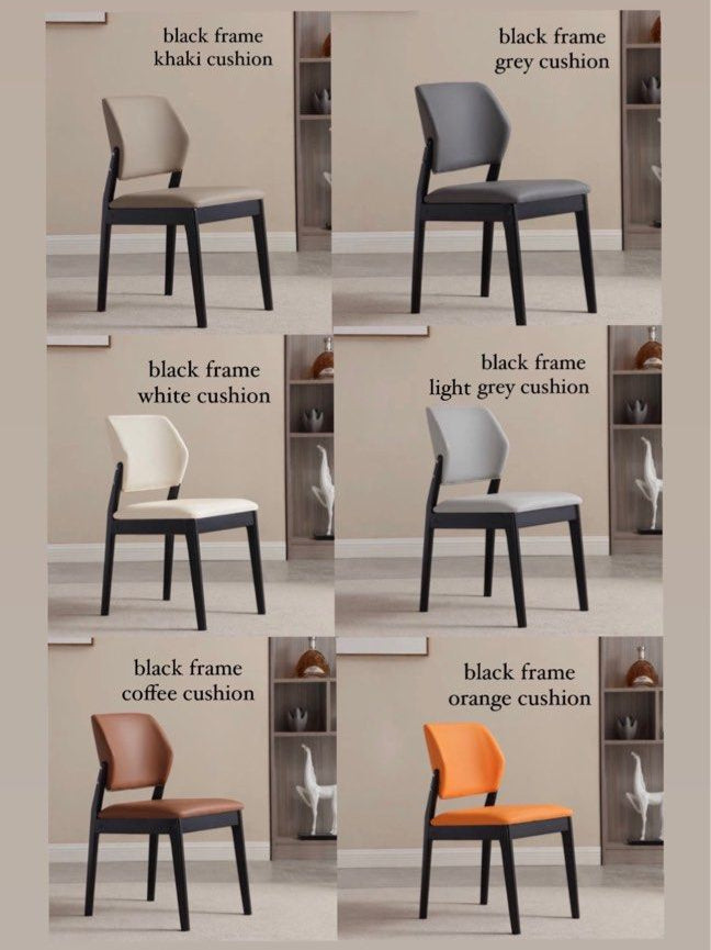 KINNEY Modern Leather Dining Chair - Radical Homes Singapore