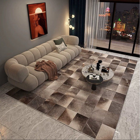 IRIDESSA Modern Cowhide Leather Rug - Cassa Haus Singapore