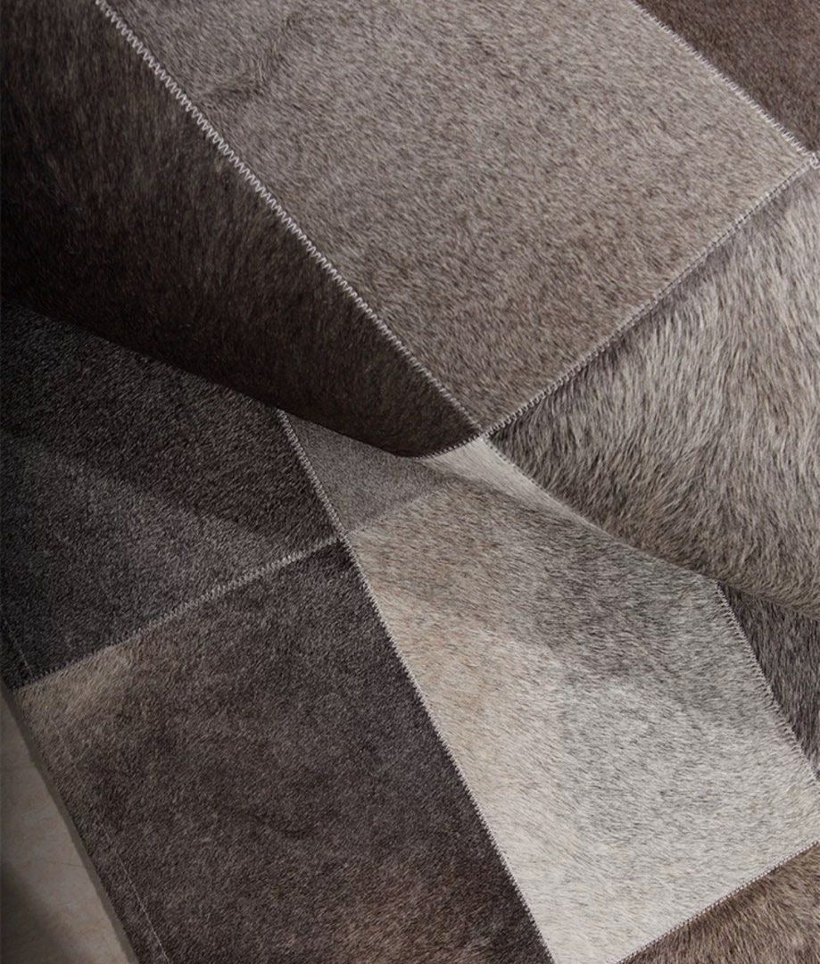 IRIDESSA Modern Cowhide Leather Rug - Cassa Haus Singapore