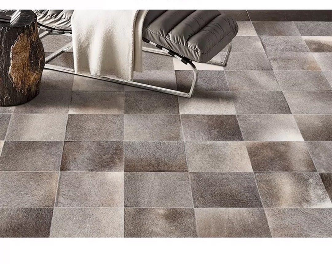 IRIDESSA Modern Cowhide Leather Rug - Cassa Haus Singapore