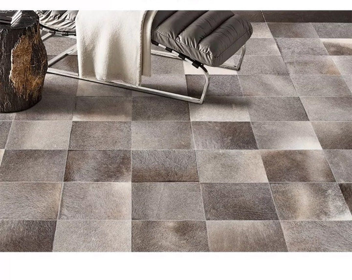 IRIDESSA Modern Cowhide Leather Rug - Cassa Haus Singapore