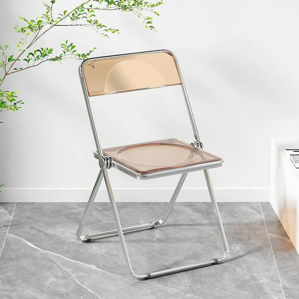 LYRQAVEN Acrylic Folding Dining Chair (Set of 2) - Cassa Haus Singapore
