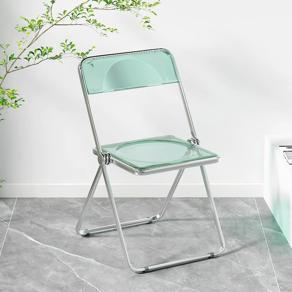LYRQAVEN Acrylic Folding Dining Chair (Set of 2) - Cassa Haus Singapore
