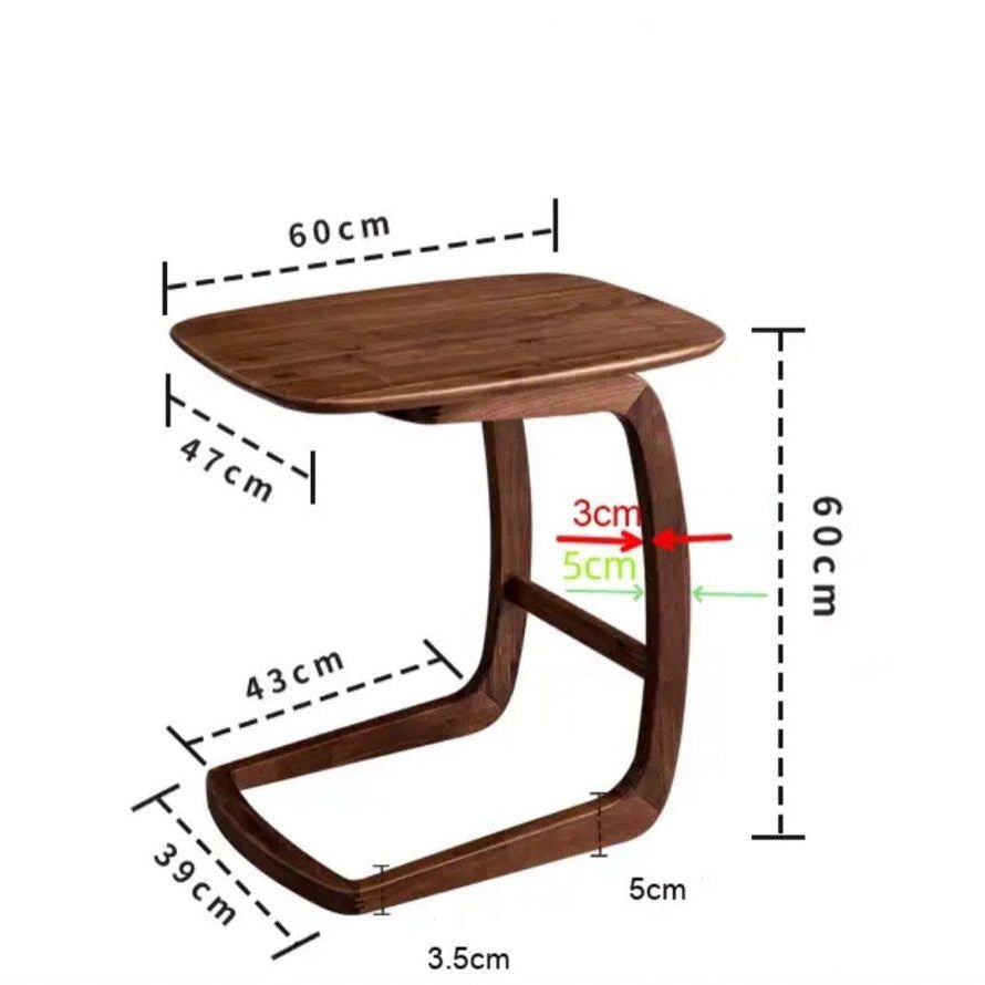 IRULAN Modern Solid Wood Side Table - Radical Homes Singapore