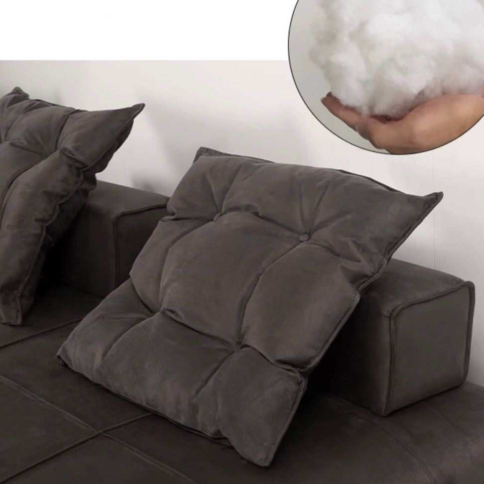 LIRANTO Modern Velvet Sectional Sofa - Radical Homes Singapore