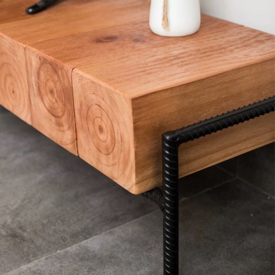 ZANDEL Rustic Solid Wood TV Console - Radical Homes Singapore