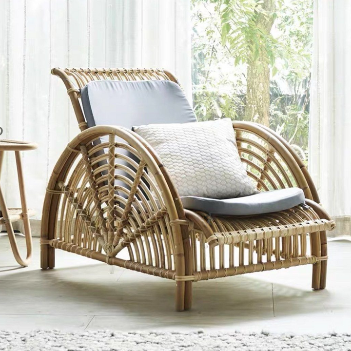 KAI Retro Rattan Lounge Chair - Radical Homes Singapore