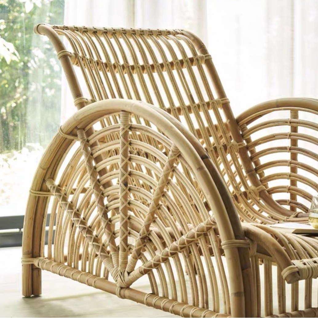 KAI Retro Rattan Lounge Chair - Radical Homes Singapore