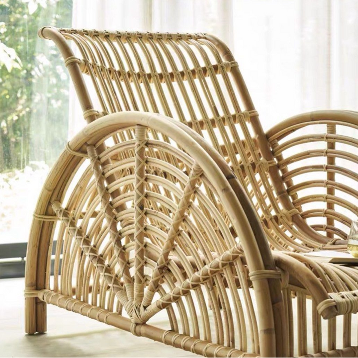 KAI Retro Rattan Lounge Chair - Radical Homes Singapore