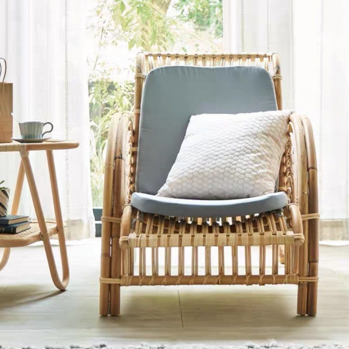 KAI Retro Rattan Lounge Chair - Radical Homes Singapore