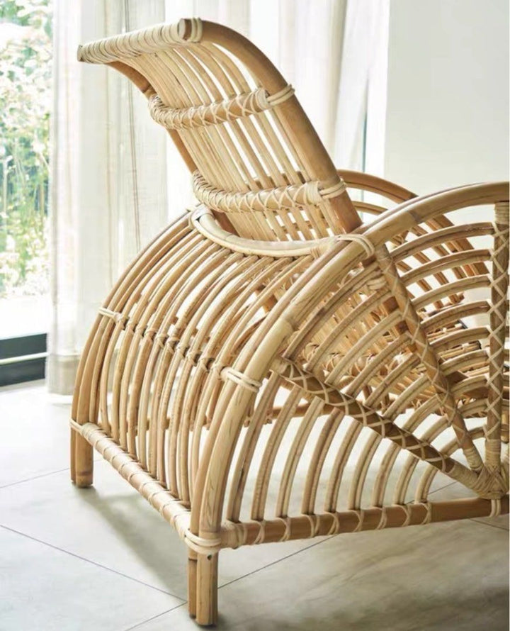 KAI Retro Rattan Lounge Chair - Radical Homes Singapore