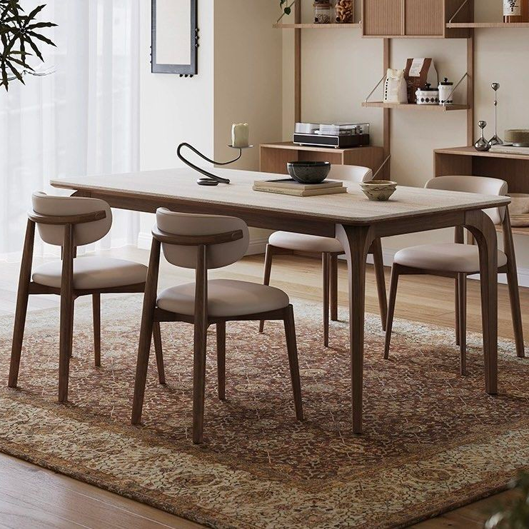 YONAS Modern Travertine Dining Table - Radical Homes Singapore