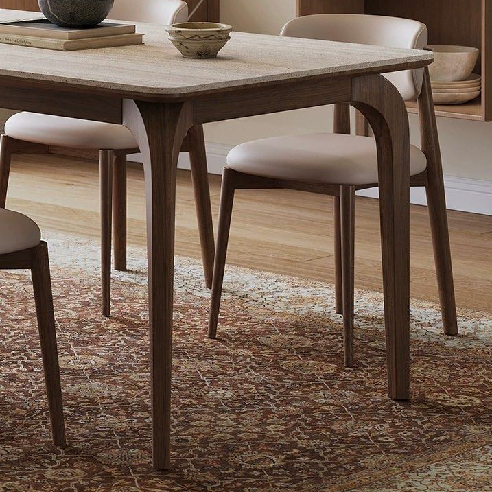YONAS Modern Travertine Dining Table - Radical Homes Singapore
