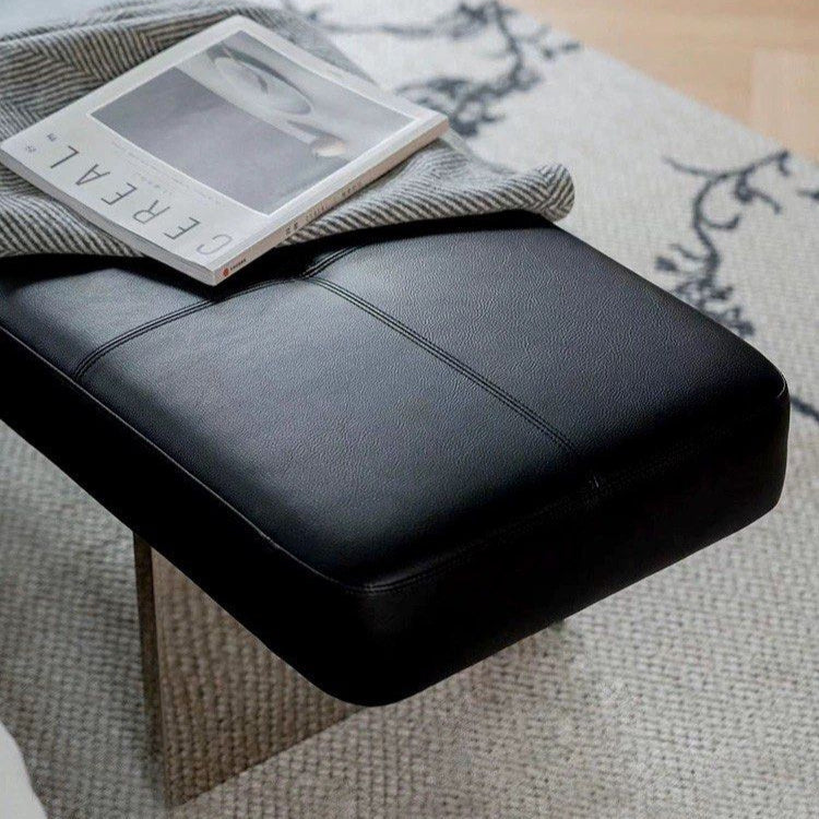 EVANDRA Modern Leather Bench - Radical Homes Singapore