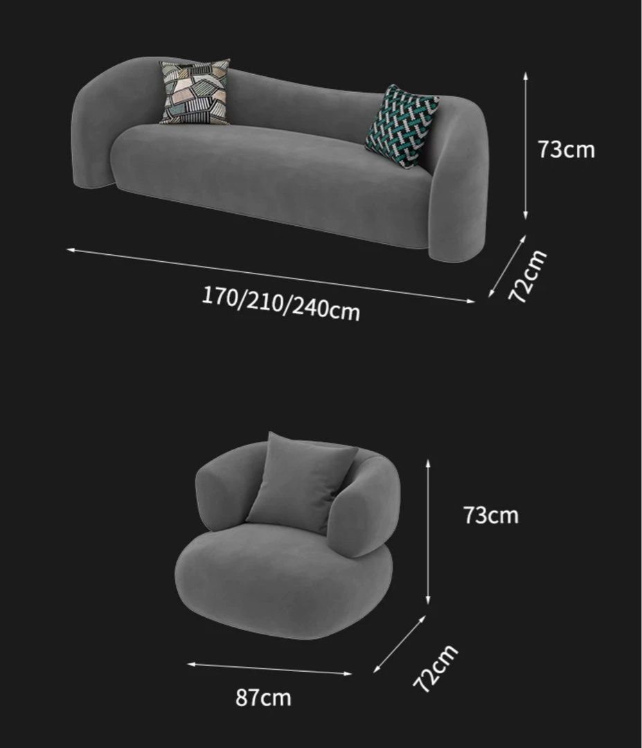 MARSHEL Modern Velvet Sofa - Radical Homes Singapore
