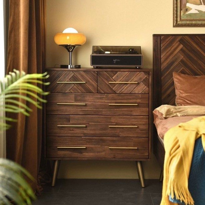 DOMITIANA Herringbone Chest Of Drawers - Radical Homes Singapore