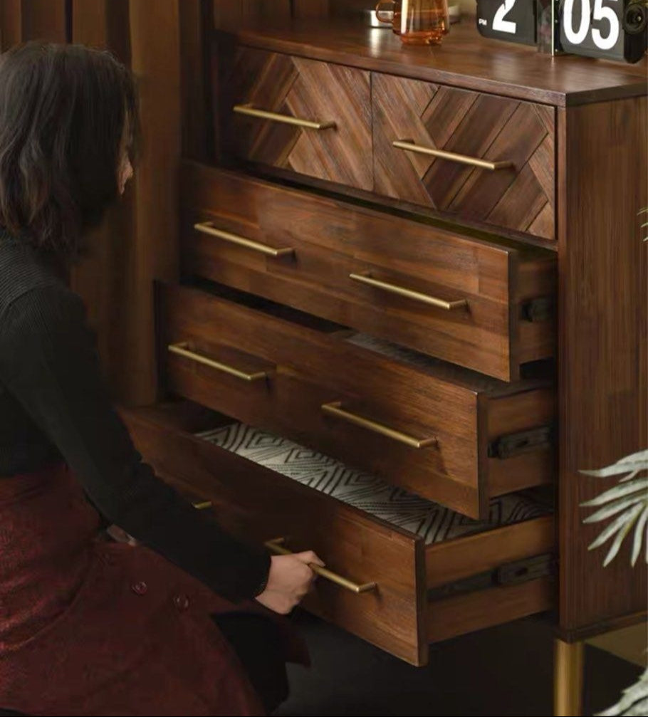 DOMITIANA Herringbone Chest Of Drawers - Radical Homes Singapore