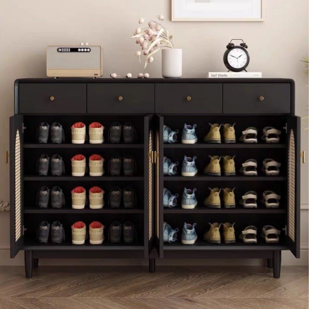 SENVARA Modern Rattan Shoe Cabinet - Cassa Haus Singapore