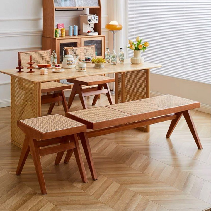 THAYER Rustic Solid Wood Bench - Radical Homes Singapore