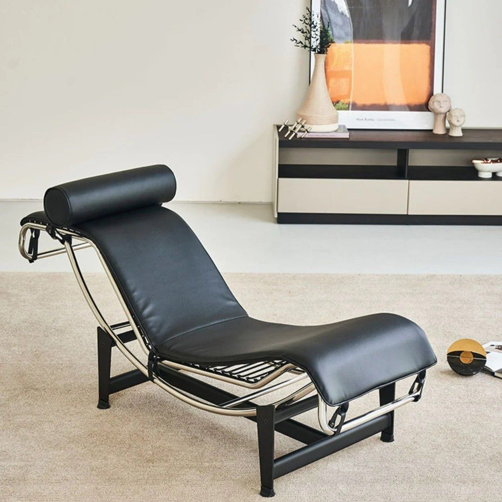 MATVEY Charles Leather Chaise Lounge - Radical Homes Singapore