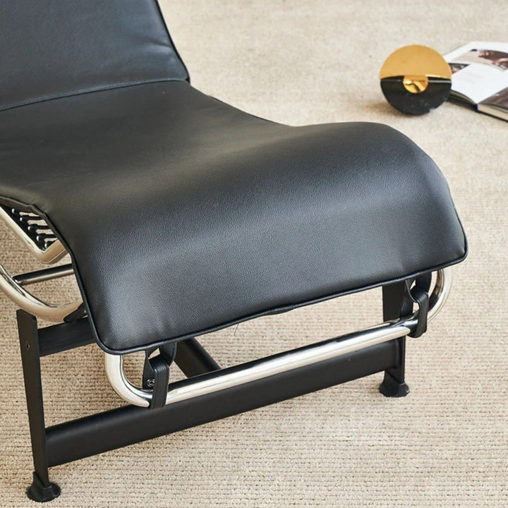 MATVEY Charles Leather Chaise Lounge - Radical Homes Singapore