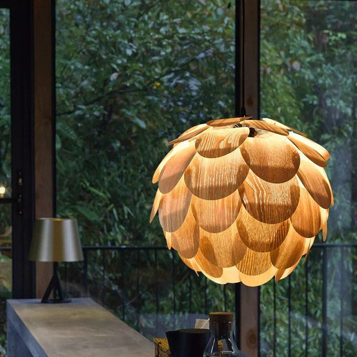MAVA Single Globe Pendant with Scale Accents - Radical Homes Singapore