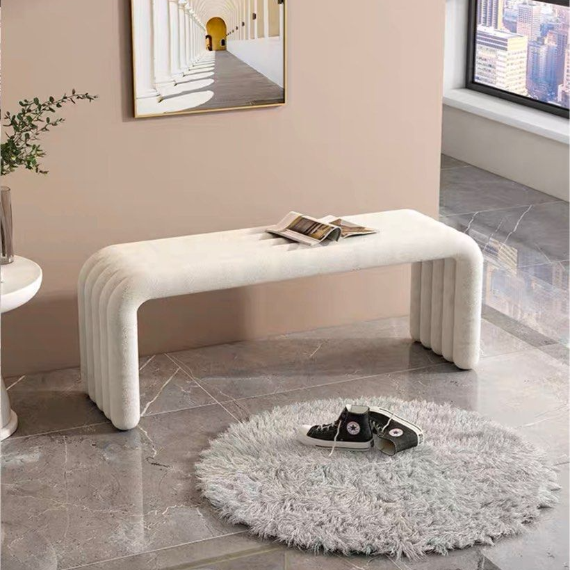 TARRYN Modern Boucle Bench - Radical Homes Singapore
