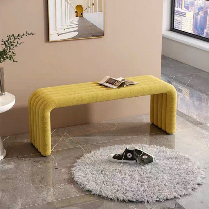 TARRYN Modern Boucle Bench - Radical Homes Singapore