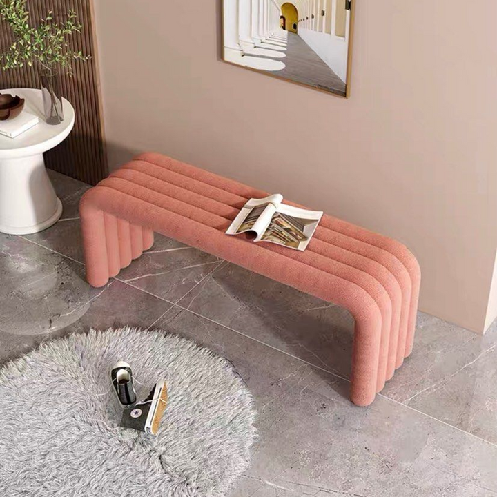 TARRYN Modern Boucle Bench - Radical Homes Singapore