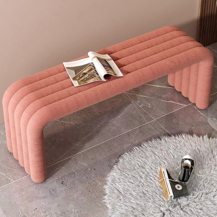 TARRYN Modern Boucle Bench - Radical Homes Singapore