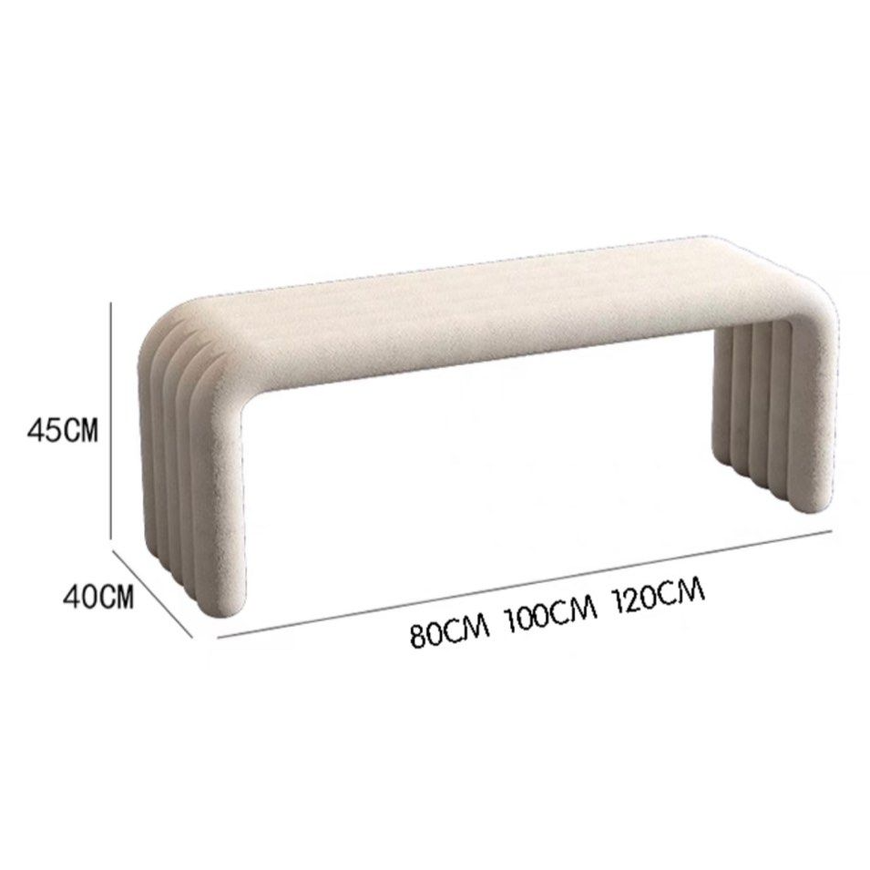 TARRYN Modern Boucle Bench - Radical Homes Singapore