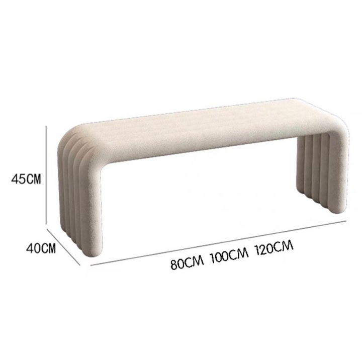 TARRYN Modern Boucle Bench - Radical Homes Singapore