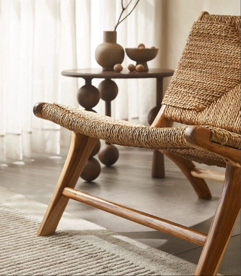 IVY Rustic Rope Woven Lounge Chair - Radical Homes Singapore