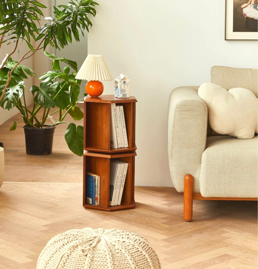 MERCIUS Revolving Geometric Bookcase - Radical Homes Singapore