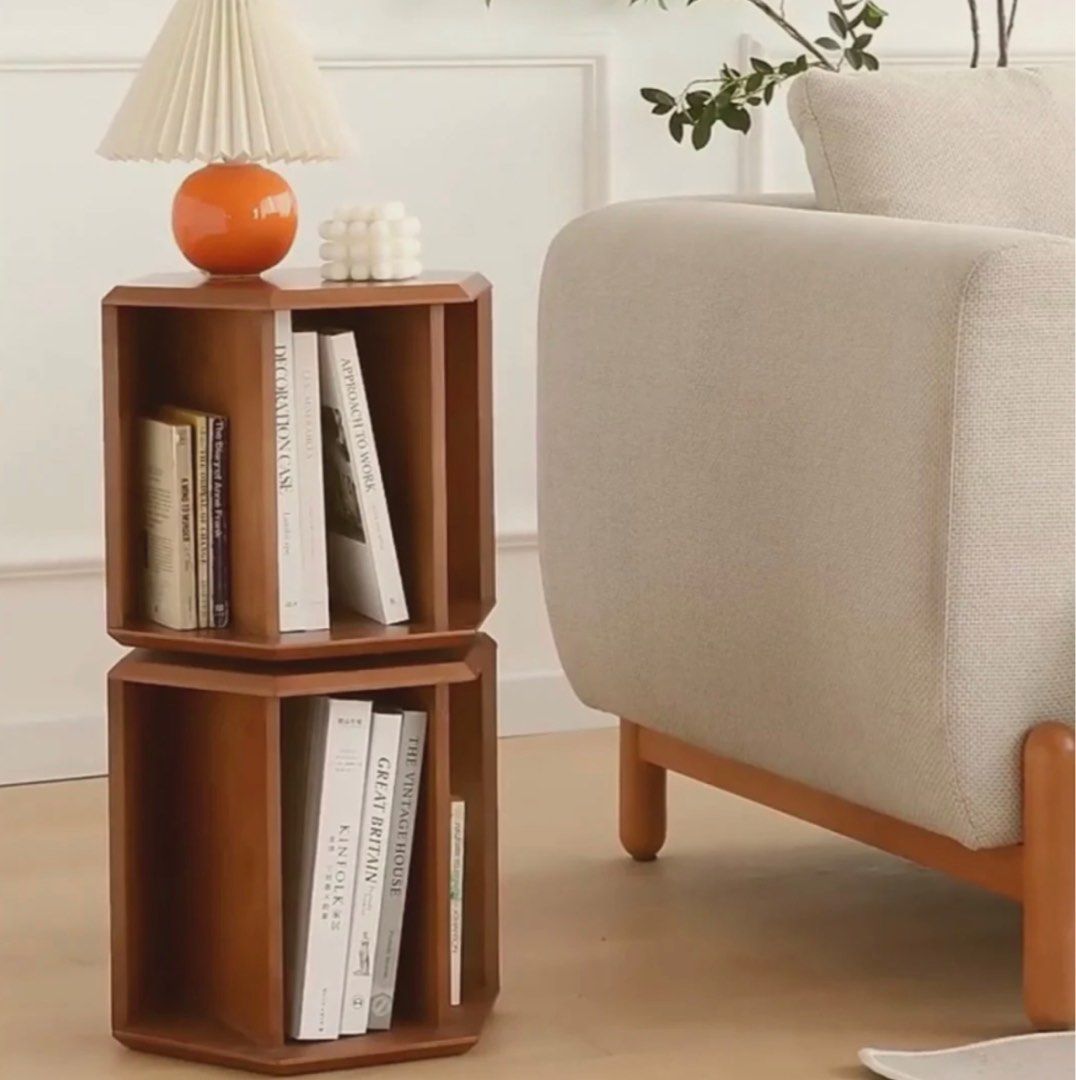MERCIUS Revolving Geometric Bookcase - Radical Homes Singapore