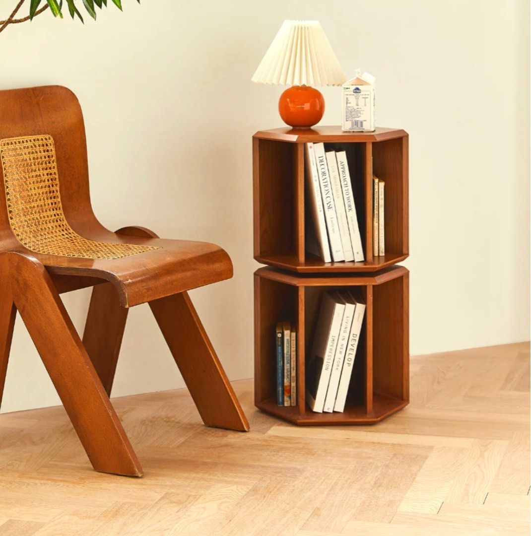 MERCIUS Revolving Geometric Bookcase - Radical Homes Singapore