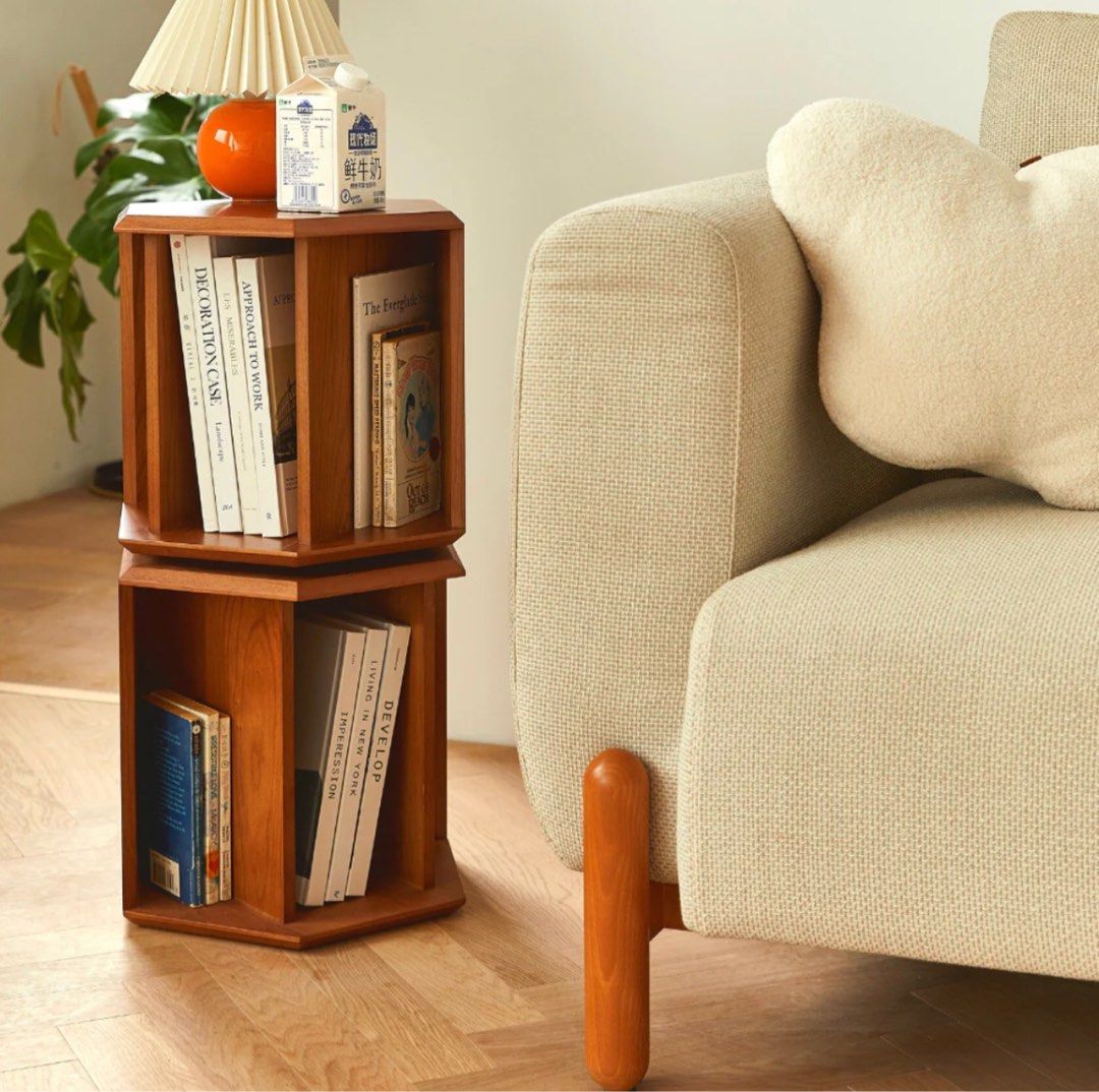 MERCIUS Revolving Geometric Bookcase - Radical Homes Singapore
